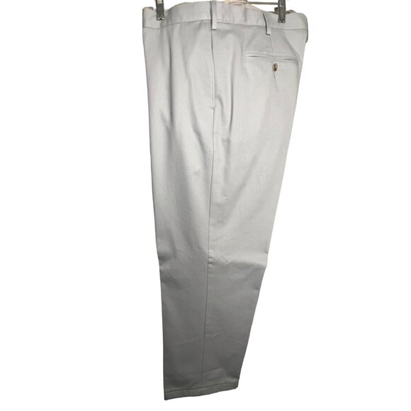 Lands End men’s dress pants size 38 traditional fit light gray flat front pocket - Picture 16 of 16